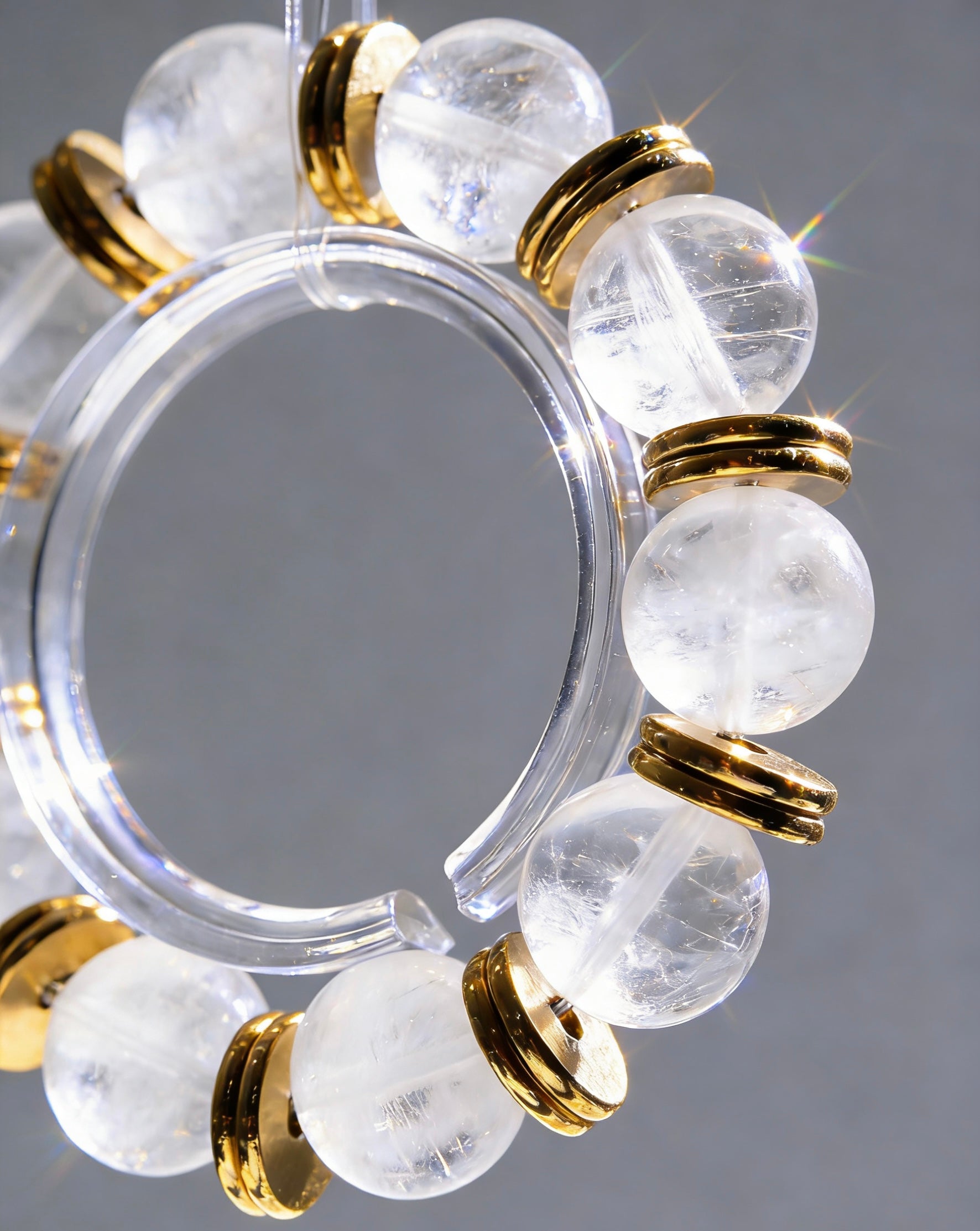 Vintage|Natural Milky Quartz Crystal Bracelet|No returns or exchanges|C26012202