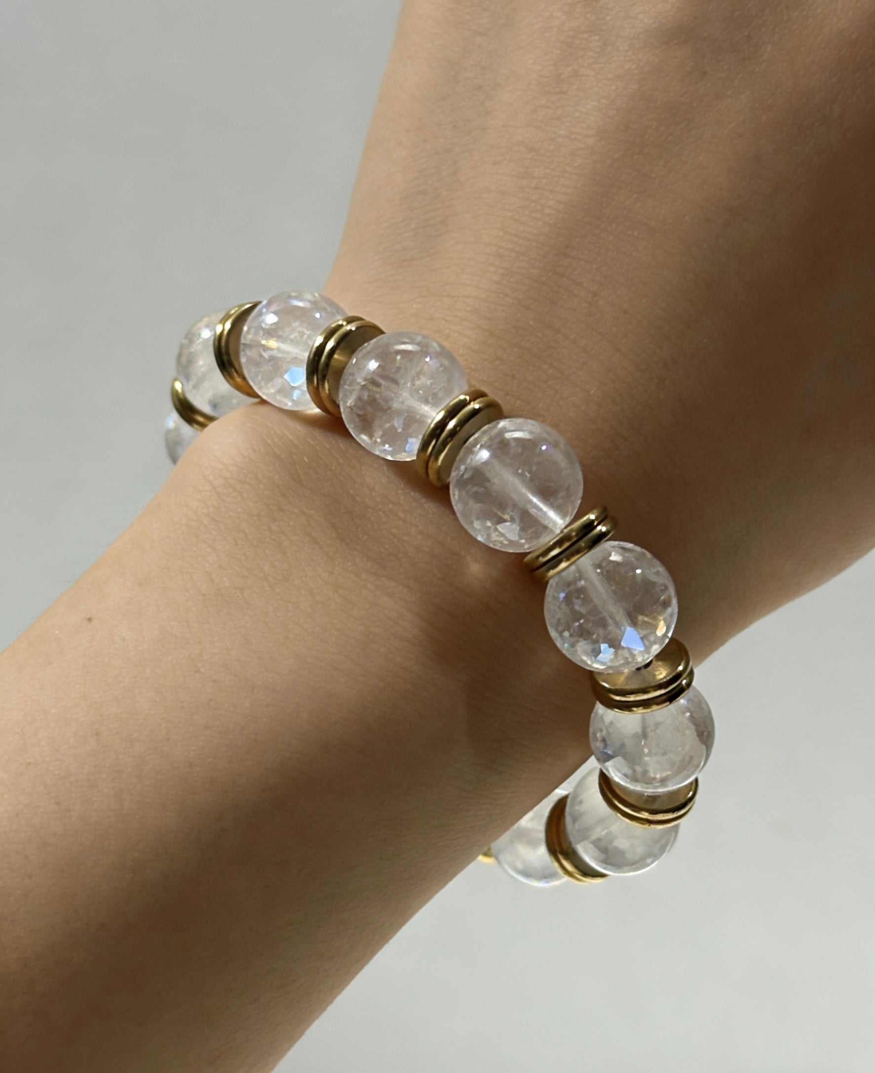 Vintage|Natural Milky Quartz Crystal Bracelet|No returns or exchanges|C26012202