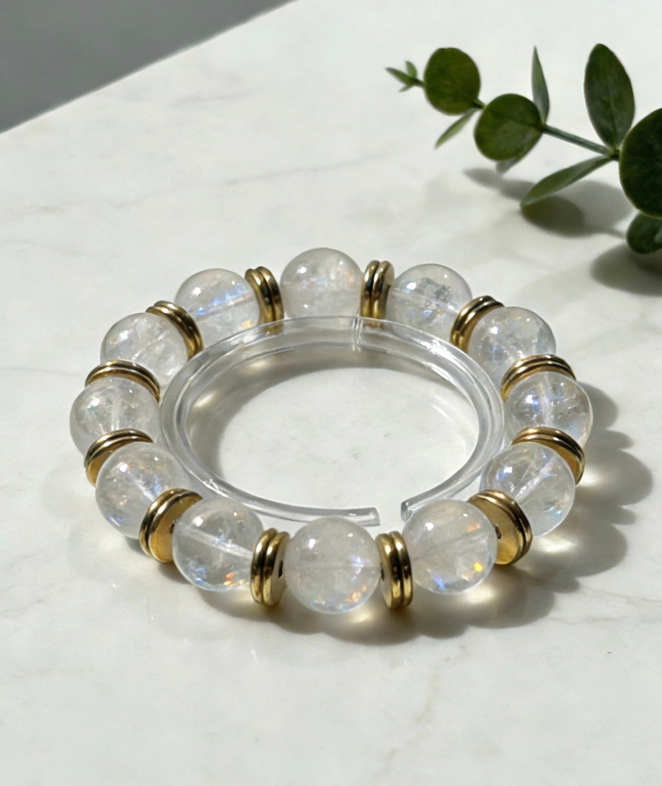 Vintage|Natural Milky Quartz Crystal Bracelet|No returns or exchanges|C26012202