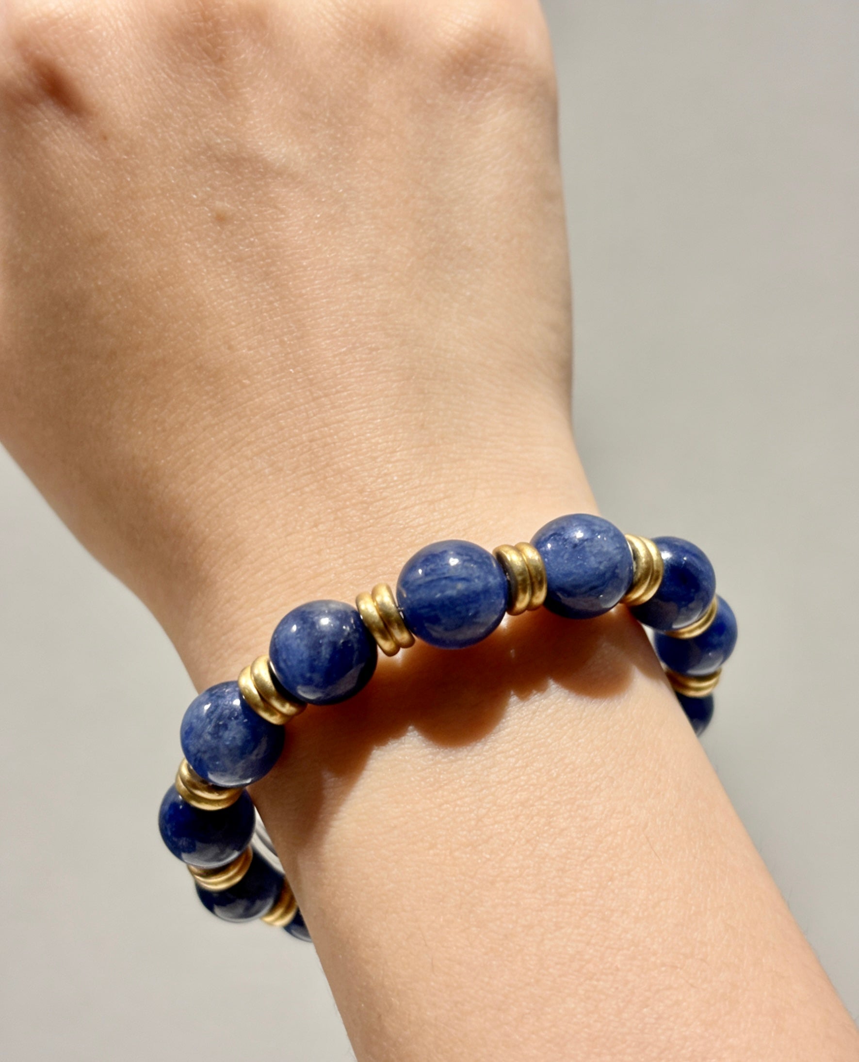 Vintage|Natural Blue Kyanite CrystalBracelet |No returns or exchanges|C26012302