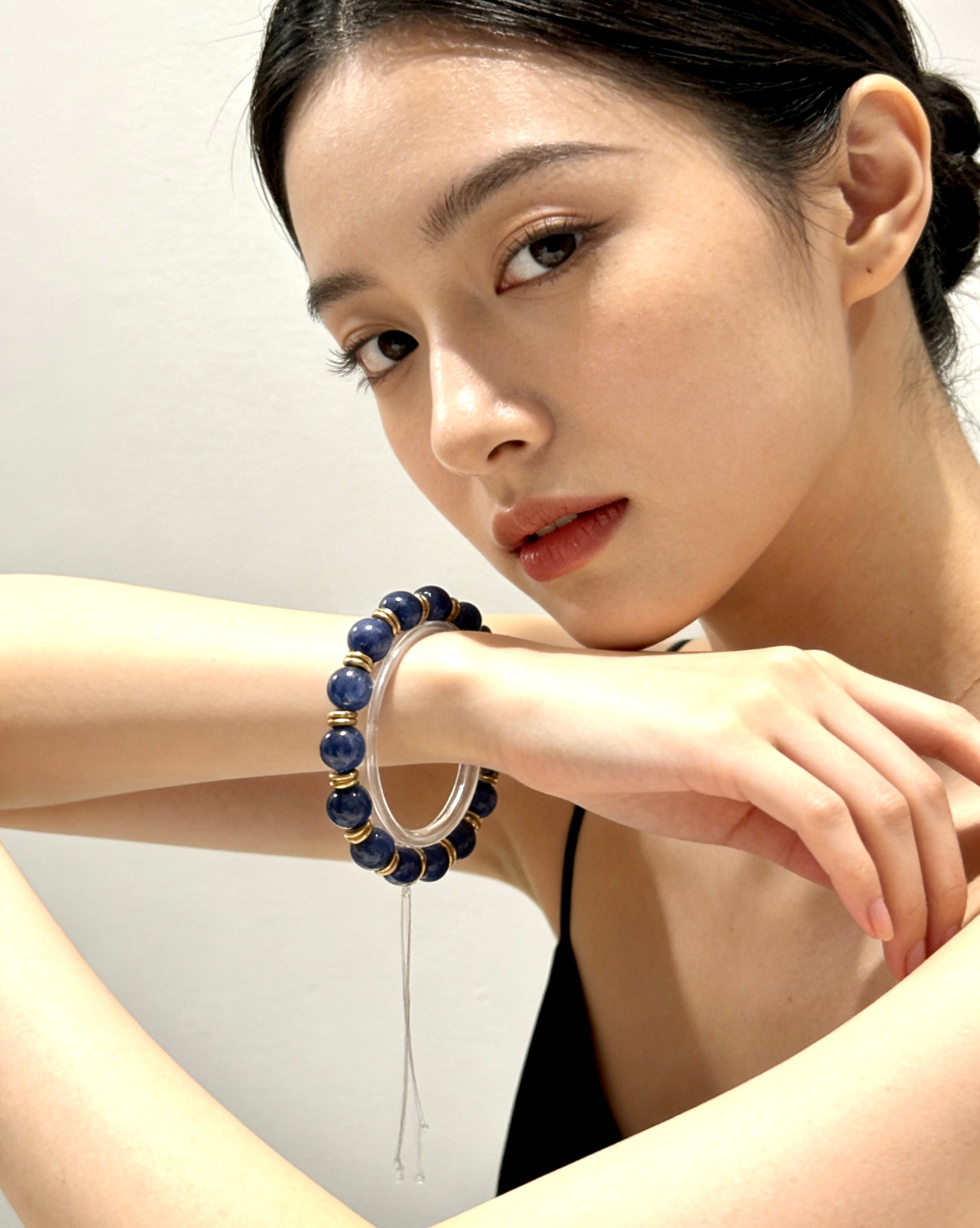 Vintage|Natural Blue Kyanite CrystalBracelet |No returns or exchanges|C26012302