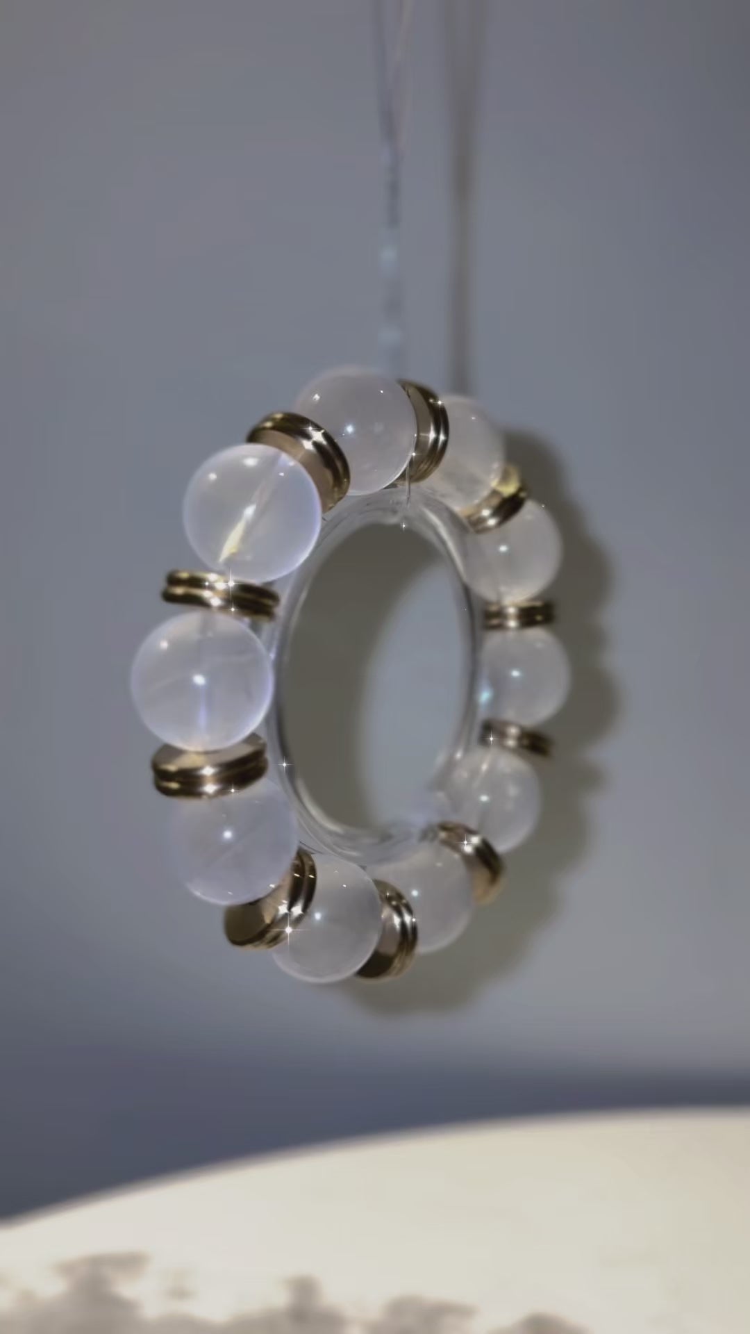 Vintage|Natural Milky Quartz Crystal Bracelet|No returns or exchanges|C26012202