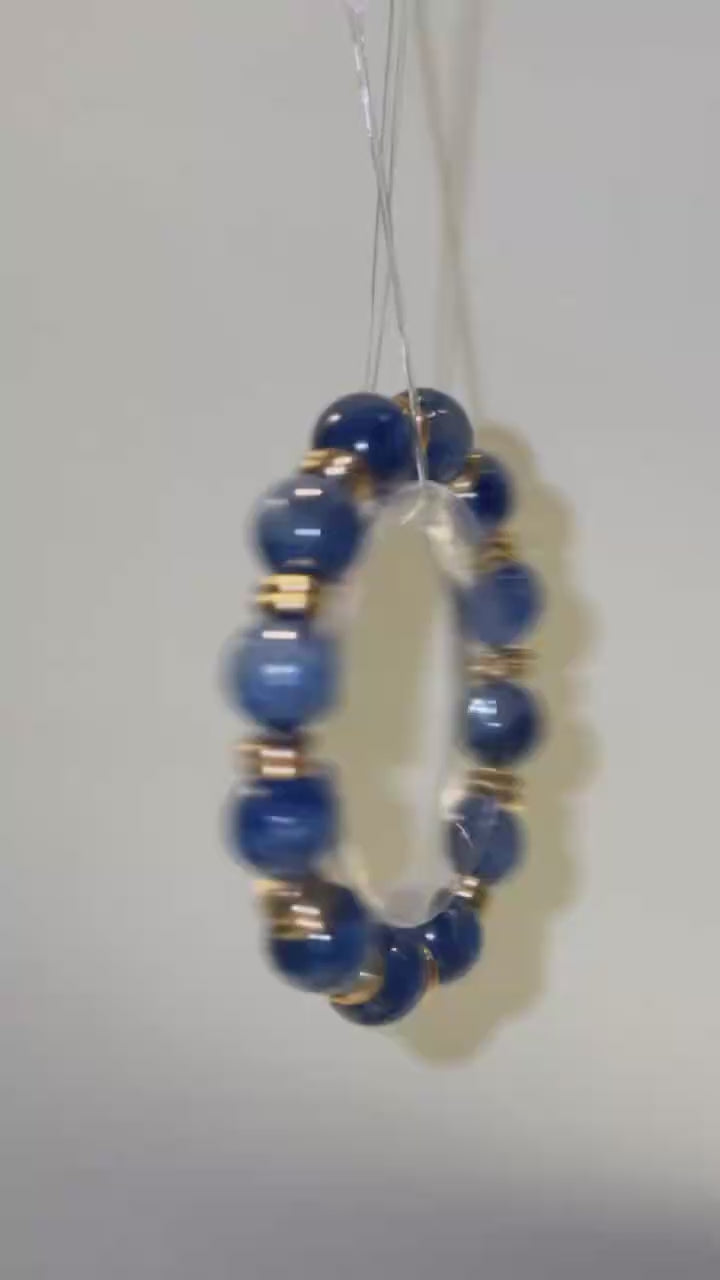 Vintage|Natural Blue Kyanite CrystalBracelet |No returns or exchanges|C26012302