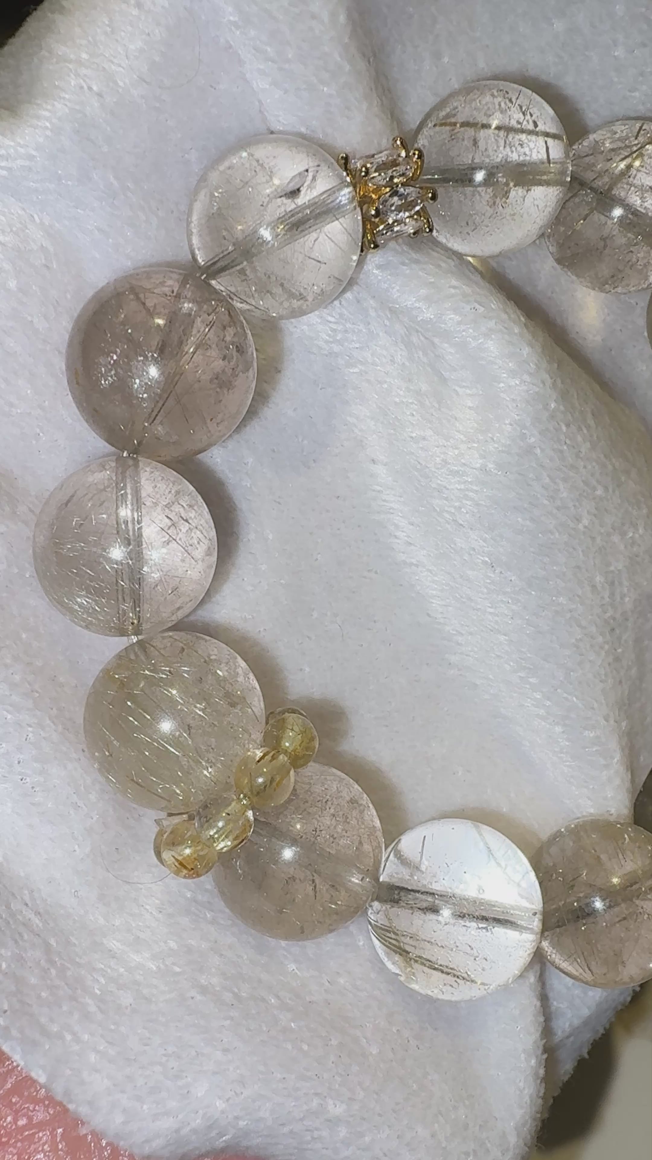 Vintage|Natural Venus Rutilated Quartz Bracelet |No returns or exchanges|C26012301